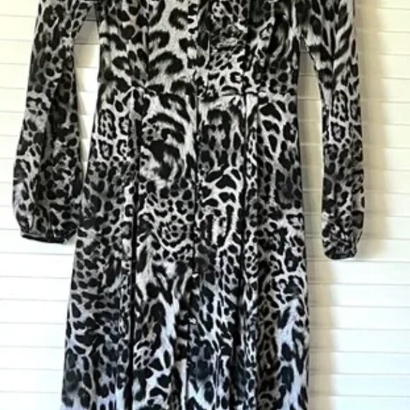 Michael Kors Python Print Sheer Flowy Dress Size Small - Picture 5 of 16